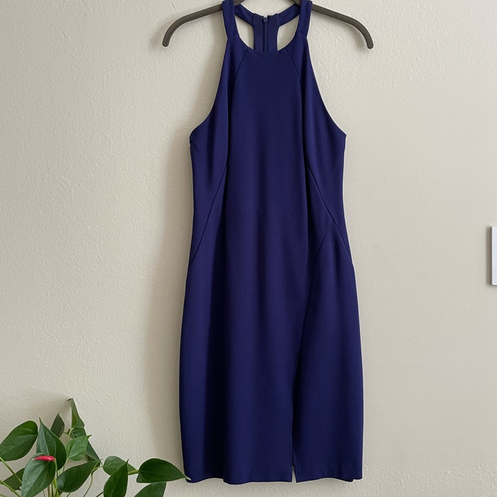 Halston Heritage Racerback Cocktail Dress